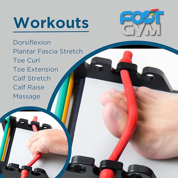 Foot Gym Recover and Treat Pain Related to Plantar Fasciitis, Achilles Tendonitis, shin splints, Foot Pain & Provide Rehab from Foot or Leg Injury with hot/Cold Massage Roller