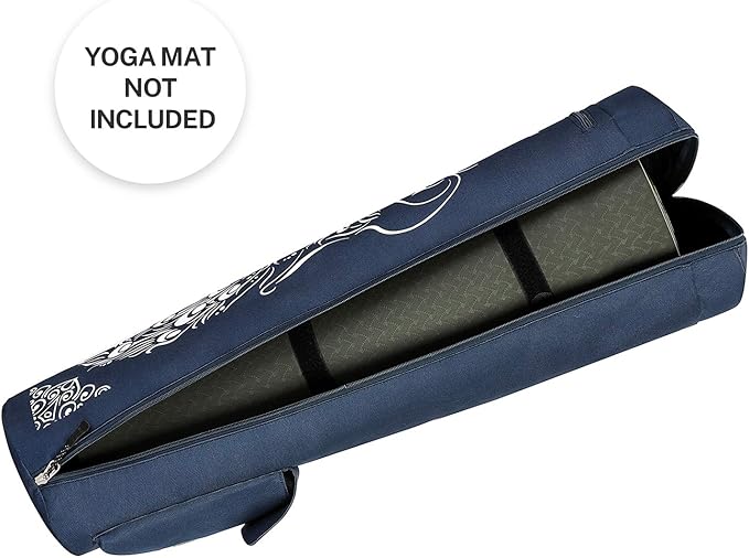 Gonex Yoga Mat Bag, Yoga Mat Carrier Full-Zip Exercise Yoga Mat Carry Bag for Women Men with 2 Multi-Functional Storage Cargo Pockets Extra Wide Adjustable Shoulder Strap