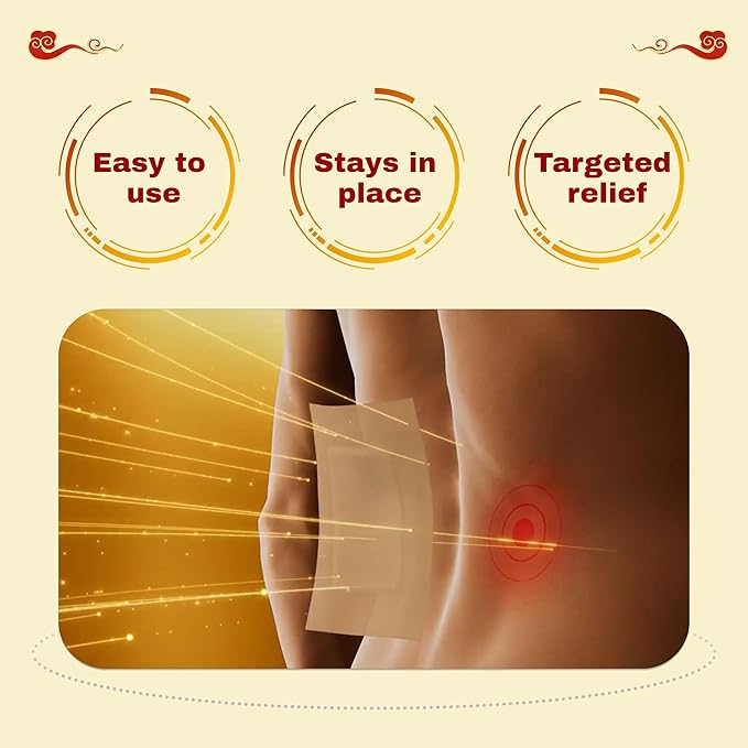 QIZHENG HIMALAYA Pain Relieving Patch (5 Patches), Warming Herbal Patch. Suitable for Back, Neck, Shoulder, Knee Pain, Muscle Soreness, Instant Care for Sprain. Tibetan Medicine Natural Herbs