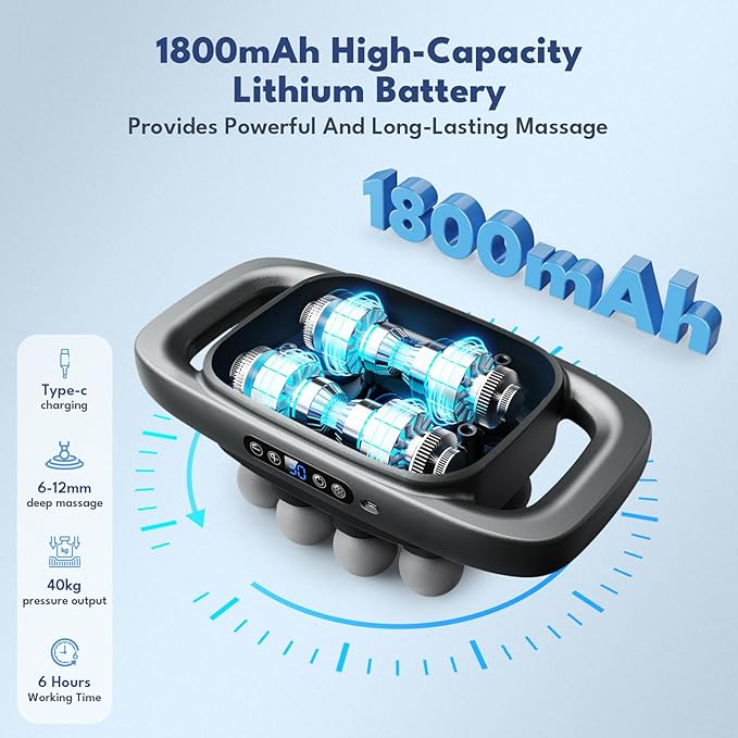 VTT 8-Head Massage Gun, Deep Tissue Back Massager, Electric Handheld Massager for Back, Shoulders, Legs, Muscle Pain Relief, Ideal Gifts for Women, Men, Mom, and Dad