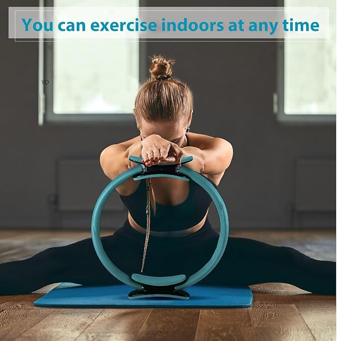 Syhood Pilates Ring 11. 81 Inch Pilates Circle Yoga Ring Magic Lightweight Flexible Workout Equipment for Fitness Physical Therapy Resistance Exercise Arms Legs