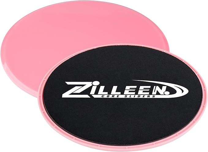 ZILLEEN Exercise Sliders for Working Out Fitness Discs for Pilates Women Men, 2 Pack