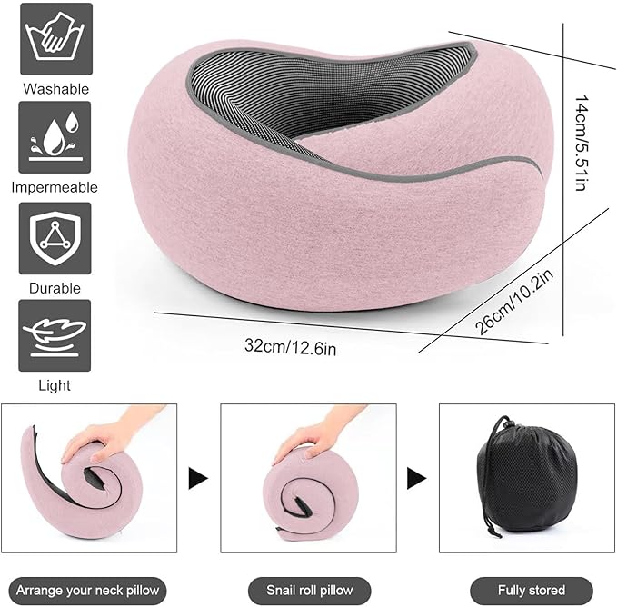 WEERSHUN Travel Pillows for Airplanes,2024 New Travel Pillow,Travel Neck Pillow Airplane Memory Foam Travel Pillow Neck Pillow for Traveling Suitable for Airplanes,Offices and Cars
