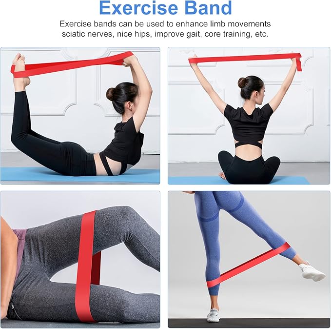 5 in 1 Foam Roller Set Includes Hollow Core Massage Roller, Yoga Stick, Massage Ball, Fitness Stretching Strap, Massage Roller, Carrying Bag, Towel (Blue)