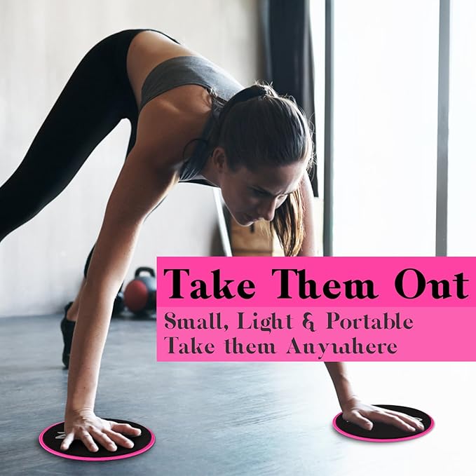 ZILLEEN Exercise Sliders for Working Out Fitness Discs for Pilates Women Men, 2 Pack