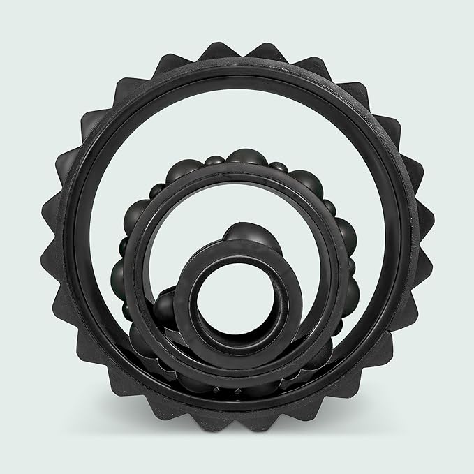 Chirp Wheel Base XR 3P 10” Acupressure & Stability: Achieve Deep Massages with Knot-Kneading Thumb, Neck & Headache Tension Relief - Black