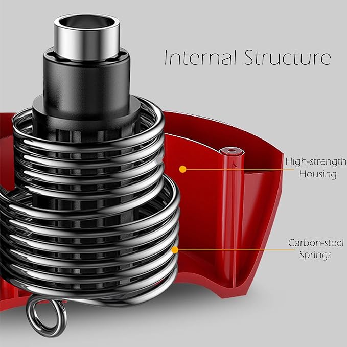 AB Wheel Roller with Resistance Spring, Automatic Rebound Exercise Abdominal Ultra-Wide Wheels Fitness for Gym & Home, Core Work-out Strength-Training Roller with Knee Pad, 14.6"W