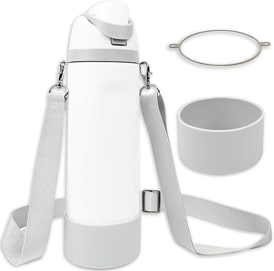 Silicone Boot Set for Owala Water Bottle 24 oz, 32 oz, 40 oz - Includes Non-Slip Sleeve, Shoulder Strap & Handle Strap, Perfect Owala Accessories, Fits Owala Tumbler, Owala FreeSip, Candy Coated