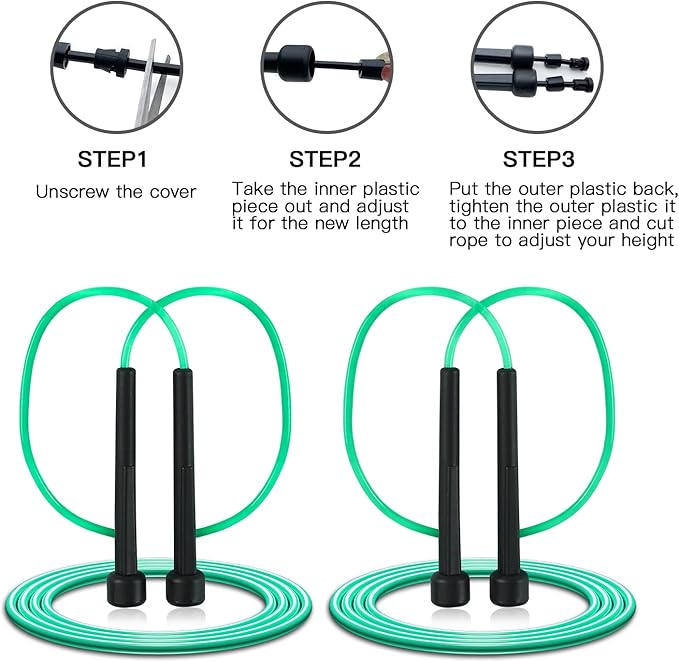 10 Pack PVC Jump Rope for Cardio Fitness - Versatile Adjustable Skipping Rope for Women Men Kids, Speed Jump Rope for Exercise,9 Feet