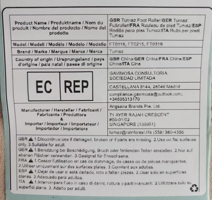 Tumaz Foot Roller for Plantar Fasciitis Relief，Foot Massage Roller for Alleviate Planter Facetious Pain,Arch Pain,Trigger Points & Deep Tissue, Portable - Reflexology Tool,Sky Blue