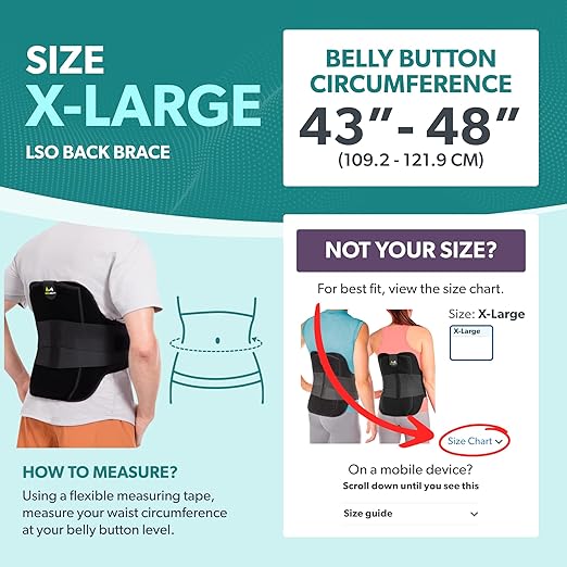 BraceAbility LSO Back Brace for Herniated, Degenerative & Bulging Disc Pain Relief, Sciatica, Spine Stenosis | Medical Lumbar Support Device for Post Surgery & Fractures with Hot/Cold Therapy (XL)