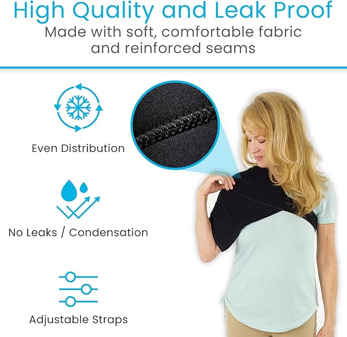 Arctic Flex Large Ice Packs for Injuries Reusable (17" x 12") Durable Gel Soft Ice Pack for Injuries Relief, Hot/Cold Therapy - Flexible Cold Packs, Adjustable for Back, Knee or Shoulder Pain Relief