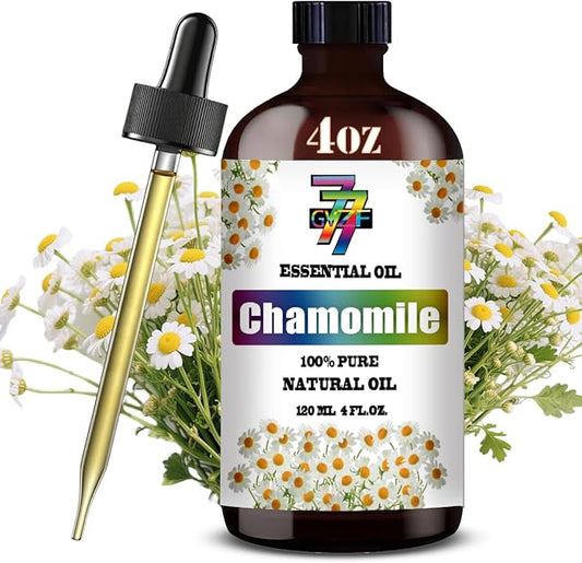 Chamomile Essential Oil (4 oz / 120 ml) – Chamomile Oils for diffusers, humidifiers, Home Baths, Cleaning Products, Yoga, DIY Soaps and DIY Scented Candles