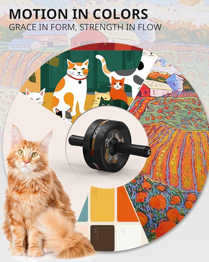 VINSGUIR Ab Roller Wheel, Abs & Core Workout Equipment for Home Gym with Knee Pad Accessories, Abdominal Wheel for Full-body Strength Training