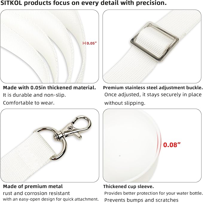 Silicone Boot Set for Owala Water Bottle 24 oz, 32 oz, 40 oz - Includes Non-Slip Sleeve, Shoulder Strap & Handle Strap, Perfect Owala Accessories, Fits Owala Tumbler, Owala FreeSip, Candy Coated