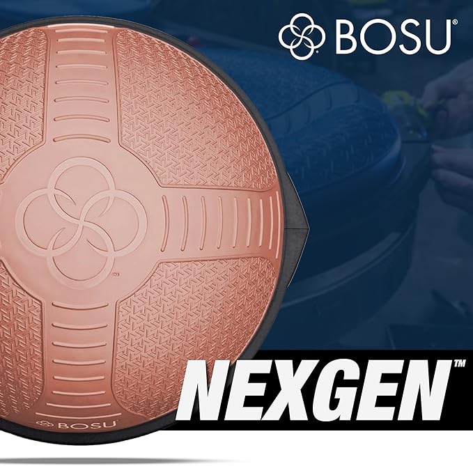 Bosu Half Ball Home Balance Exercise Trainer for Strength and Flexibility Workouts with Built to Last Burst Resistant Material and Hand Pump