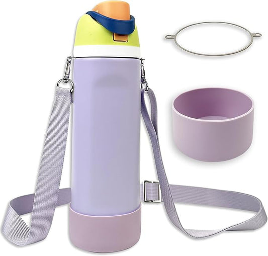 Silicone Boot Set for Owala Water Bottle 24 oz, 32 oz, 40 oz - Includes Non-Slip Sleeve, Shoulder Strap & Handle Strap, Perfect Owala Accessories, Fits Owala Tumbler, Owala FreeSip, Candy Coated