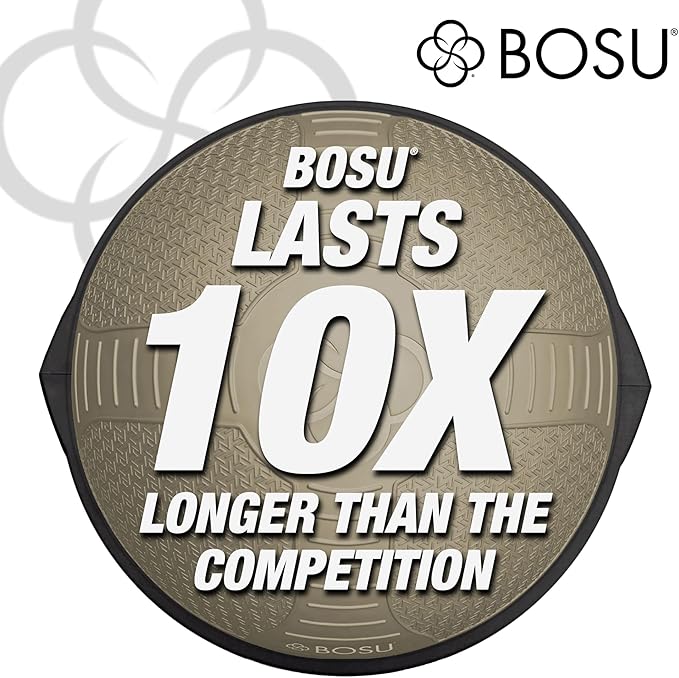 Bosu Half Ball Home Balance Exercise Trainer for Strength and Flexibility Workouts with Built to Last Burst Resistant Material and Hand Pump