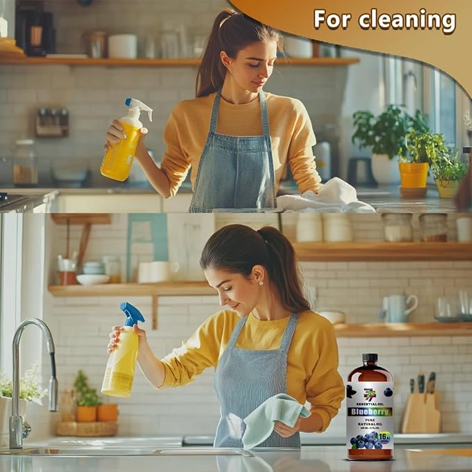 Blueberry Essential Oil (16 oz / 480 ml) – Blueberry Oils for diffusers, humidifiers, Home Baths, Cleaning Products, Yoga, DIY Soaps and DIY Scented Candles