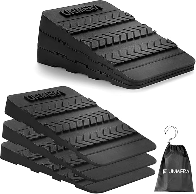 UNMERA Squat Wedge Block 6PCS Adjustable Non-slip Rubber Squat Ramp,squat Wedge For Heel Elevated Squat,Weight Lifting,Calf Stretcher, Deadlift Squat Improve Mobility Balance And Strength Performance