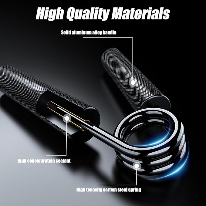 Grip Strength Trainer 4 Pack,50LB-200LB Metal Hand Grip Strengthener,Non-Slip Heavy-Duty Forearm Exerciser,Hand Gripper for Muscle Building and Hand Rehabilitation Exercising