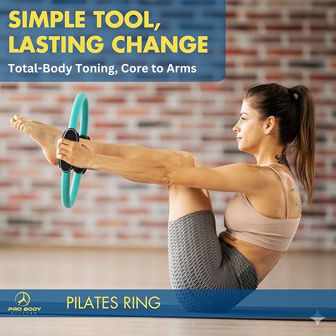 ProBody Pilates Fitness Circle – 14 Inch Pilates Ring for Focusing on Toning Inner Thighs, Arms, and Core