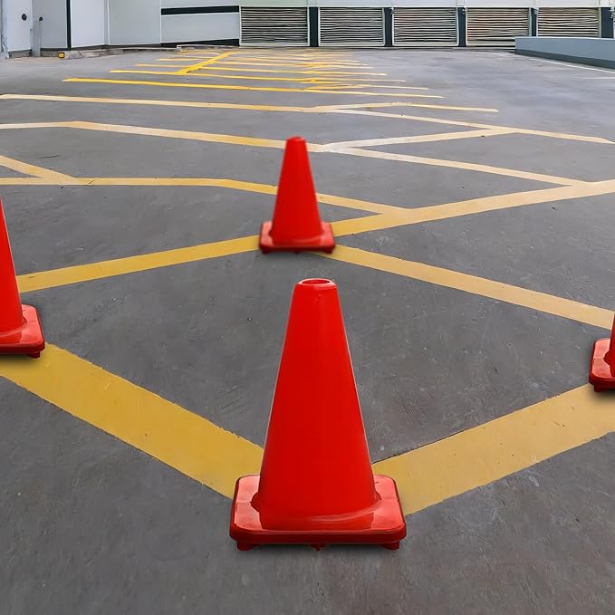 6in/9in/12in/28in Heavy Duty Agility Training Cones for Sports & Kids Coaching, Field Markers for Motorcycle, Bikes, Traffic, Basketball, Soccer Drills, Durable, Multipurpose, Adjustable