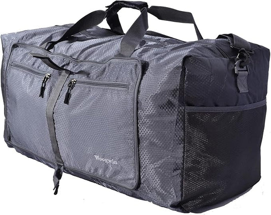 Woogwin Travel Duffel Bag Large Foldable Waterproof Overnight Bag for Beach Swim Bags Pool Sports Gym