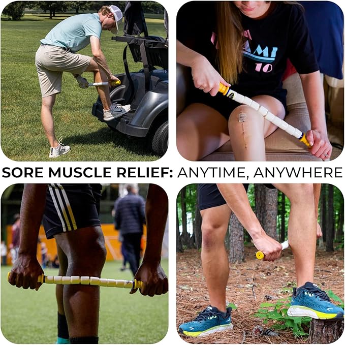 The Original Massage Stick - Self Myofasical Release Muscle Roller Stick - 20" Marathon Stick