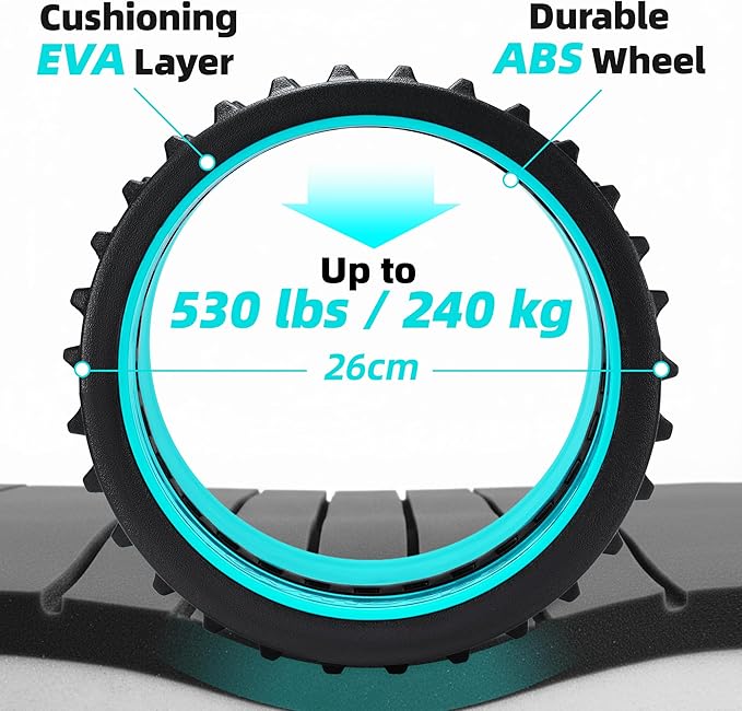 Back Roller for Back Pain Reliefn & Stretching, Deep Tissue Massage Roller Supports Up to 530 lbs / 240 kg, 5.5''-7.5'' Curved Foam Roller for Home Stretching & Physical Therapy