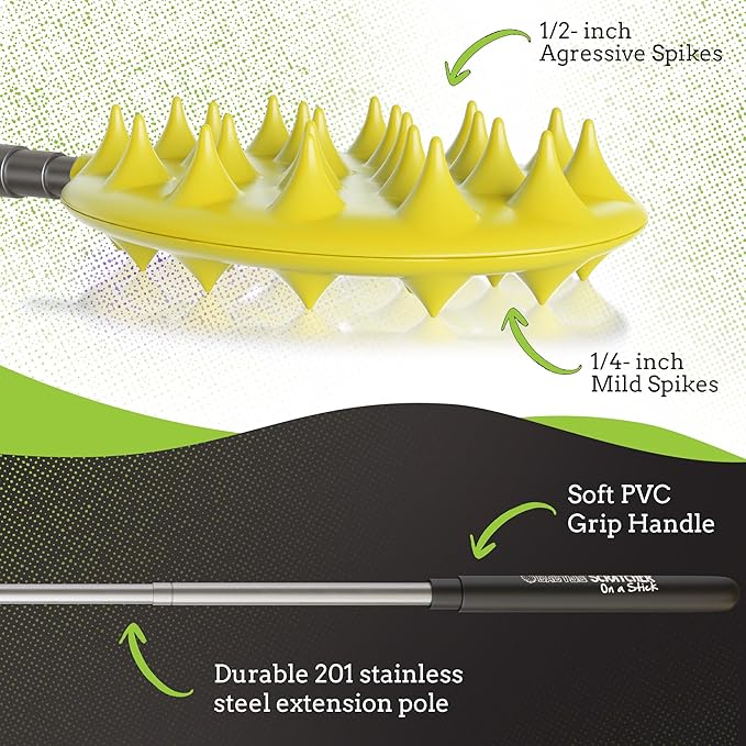 Cactus Scratcher Extendable Keychain Back Scratcher - 16" Long Stick Double Sided Retractable Scratching Tool for Hand, Neck, Head, and Body - Universal Gift for Family, Pets, and Friends, Red