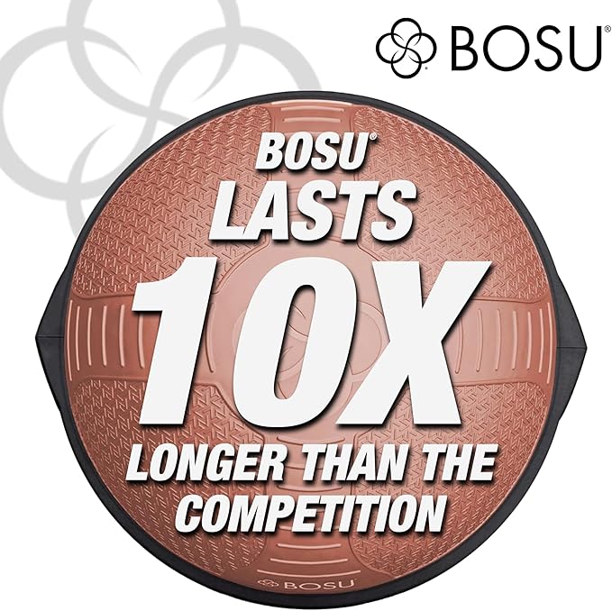 Bosu Half Ball Home Balance Exercise Trainer for Strength and Flexibility Workouts with Built to Last Burst Resistant Material and Hand Pump