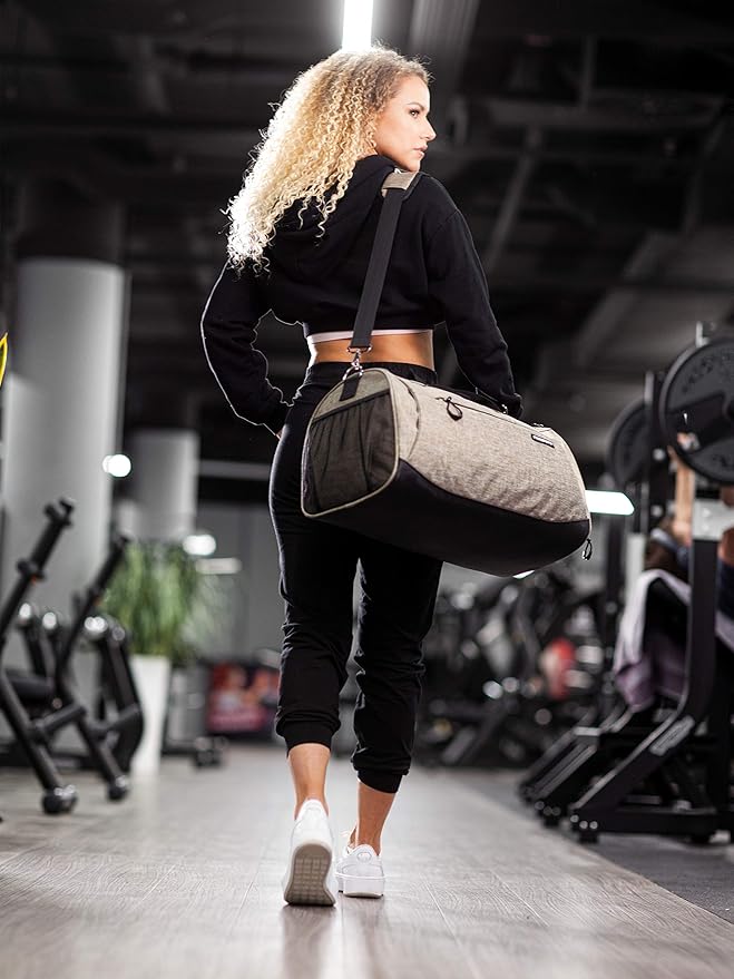 Fitgriff® Gym Bag for Men & Women with Shoe & Wet Compartment - Duffle Bag for Travel, Sports, Fitness & Workout