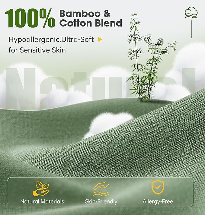 BambooCotton 3D Bluetooth Sleep Mask, LC-dolida 2025 New Sleep Headphones, Wireless Comfort, Sustainable Luxury for Better Sleep