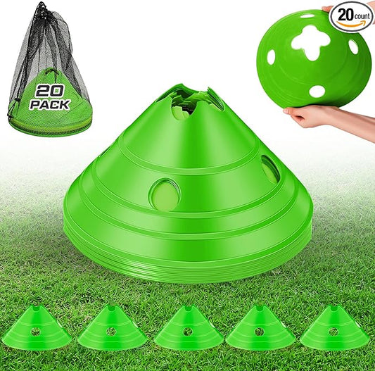 ShinyRelief Jumbo Disc Cones Jumbo Soccer Cones with Mesh Bag Giant Large Agility for Soccer Training Adult Sports