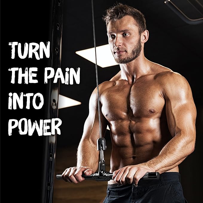 Yes4All Cable Machine Attachment, Row Handles, Tricep Rope, Straight Bar, V Bar, LAT Pulldown Accessories Load 880 LB for Home Gym