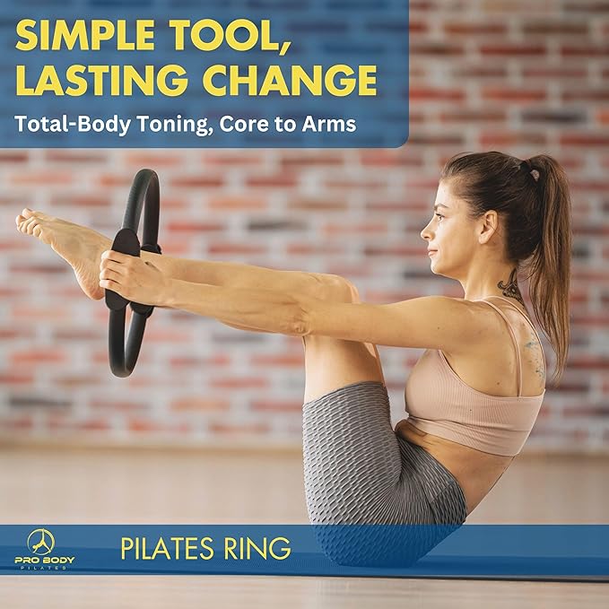 ProBody Pilates Fitness Circle – 14 Inch Pilates Ring for Focusing on Toning Inner Thighs, Arms, and Core