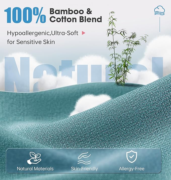 BambooCotton 3D Bluetooth Sleep Mask, LC-dolida 2025 New Sleep Headphones, Wireless Comfort, Sustainable Luxury for Better Sleep