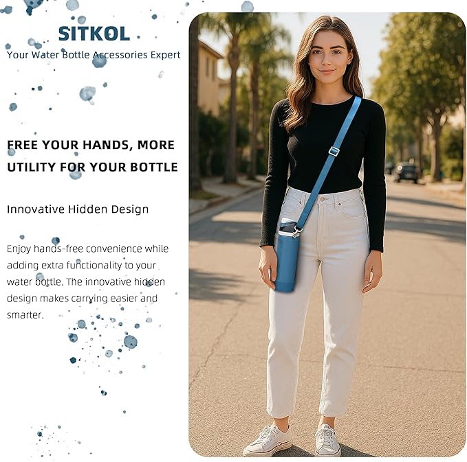 Silicone Boot Set for Owala Water Bottle 24 oz, 32 oz, 40 oz - Includes Non-Slip Sleeve, Shoulder Strap & Handle Strap, Perfect Owala Accessories, Fits Owala Tumbler, Owala FreeSip, Candy Coated