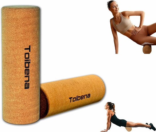 Foam Roller Physical Therapy/Natural Eco-Friendly Cork Roller/High-Density deep Tissue Massage Roller/NO Foam-Roller Yoga & Travel Friendly (12 Inch Cork Roller)