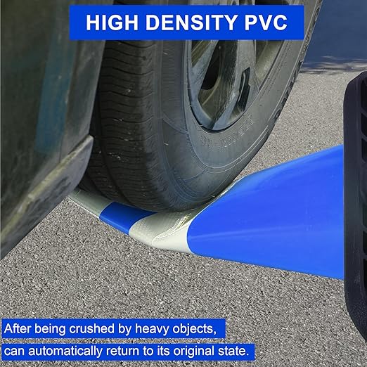 OrangeStar 36" Traffic Cones 6-Pack Blue Safety Cones with Reflective Collars, Heavy Duty Base for Construction, Parking Lot, Road Work, Flexible PVC, Indoor & Outdoor Use