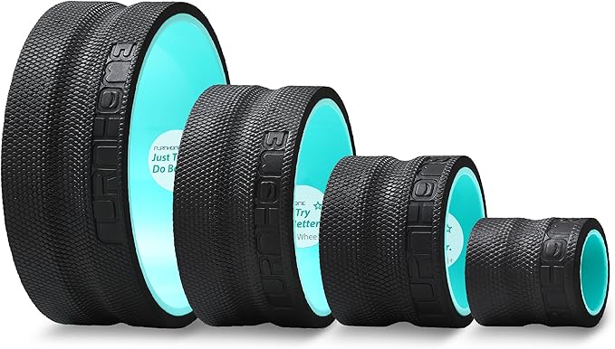 Furnhome Back Roller - Back Wheel for Deep Tissue Massage,Yoga Wheel for Back Pain & Stretching- Comfy Deep Tissue Massage Roller (4-Pack)