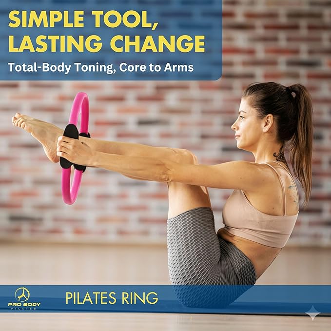 ProBody Pilates Fitness Circle – 14 Inch Pilates Ring for Focusing on Toning Inner Thighs, Arms, and Core
