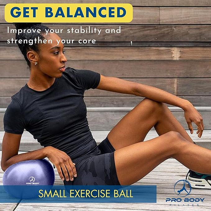 ProBody Pilates Yoga Ball - Exercise Balls, Various Sizes, for Stability, Pregnancy, Workout & Physical Therapy