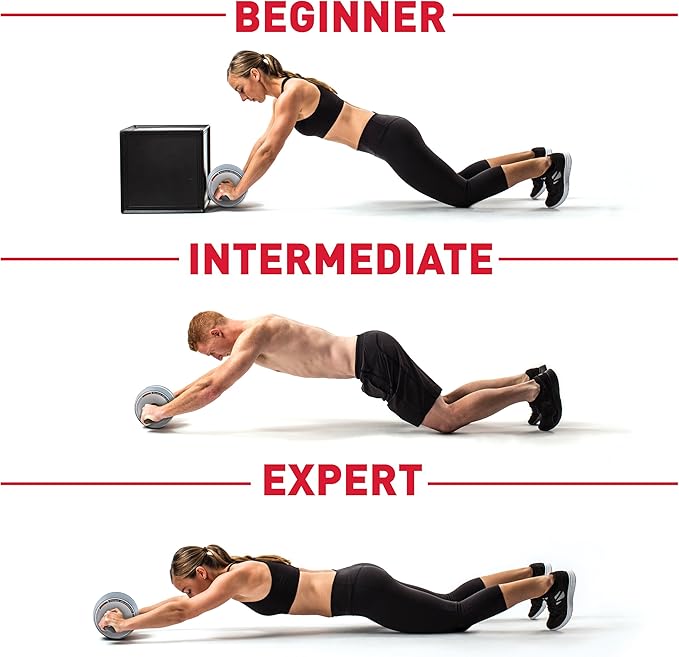 Perfect Fitness Ab Carver Roller Wheel With Built In Spring Resistance, At Home Core Workout Equipment