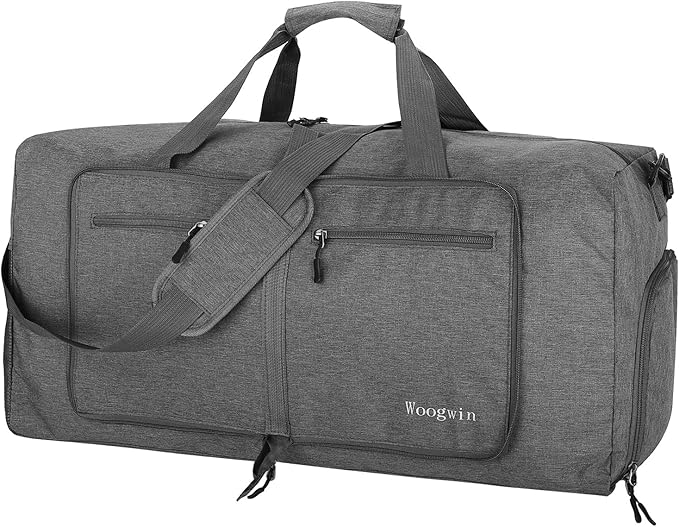 Woogwin Travel Duffel Bag Large Foldable Waterproof Overnight Bag for Beach Swim Bags Pool Sports Gym