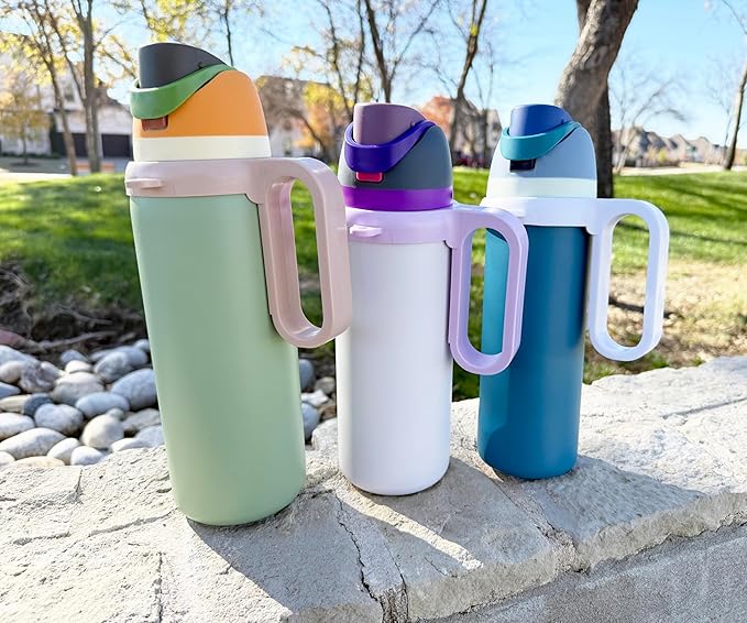 Bottle Handle for Owala FreeSip 24oz 32oz 40oz – Strong Plastic Water Bottle Holder, Durable Easy Carry Accessory for Running, Jogging, Gym, Hiking, and Drinking While Driving & More