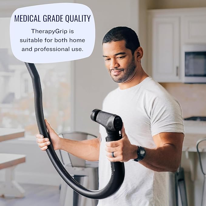 Professional Grade Massage Gun - Deep Tissue Back Massager with Heat and Cold Therapy Tip and Innovative Full-Body Extended Handle