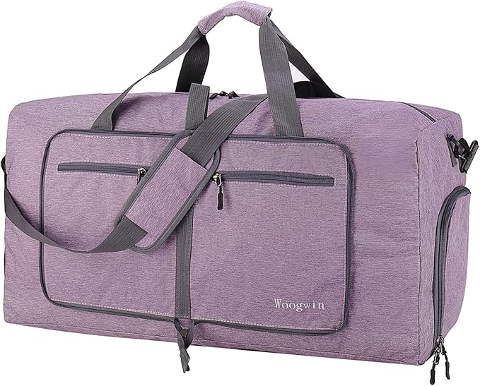 Woogwin Travel Duffel Bag Large Foldable Waterproof Overnight Bag for Beach Swim Bags Pool Sports Gym