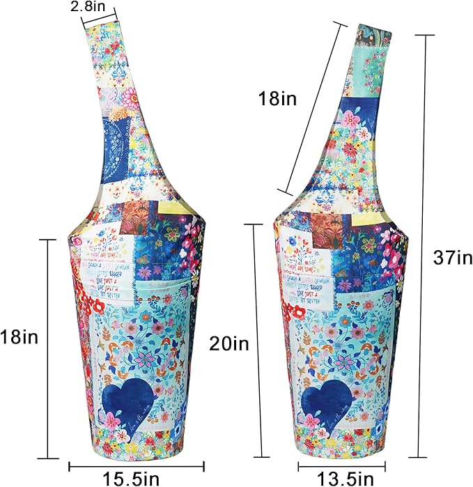 Fashion Printed Yoga Mat Bag with Large Side Pocket & Zipper Pocket Long Tote Yoga Bag Fit Most Size Mats - Holds More Yoga Accessories